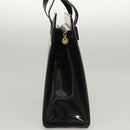Salvatore Ferragamo Vala Shoulder Bag Patent leather Black Gold Auth gh016-4