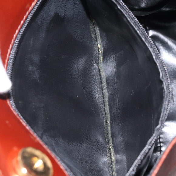 Salvatore Ferragamo Vala Hand Bag Leather 2way Brown Gold Auth gh017