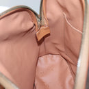 CELINE Macadam Canvas Hand Bag PVC Leather Brown Gold Auth gh019-18