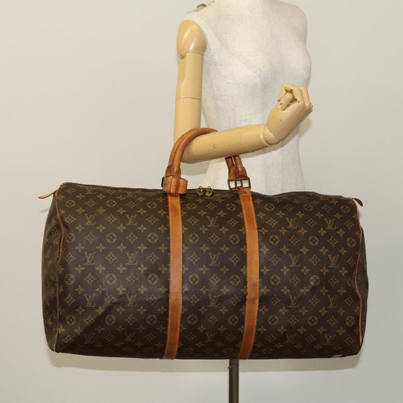 LOUIS VUITTON Monogram Keepall 60 Boston Bag M41422 LV Auth gh038
