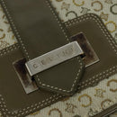 CELINE C Macadam Canvas Shoulder Bag Beige Brown Silver Auth gh040-18