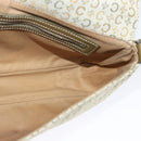 CELINE C Macadam Canvas Shoulder Bag Beige Brown Silver Auth gh040-20