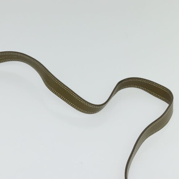 CELINE C Macadam Canvas Shoulder Bag Beige Brown Silver Auth gh040