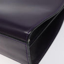 CELINE Hand Bag Leather Purple Gold Auth gh047-9