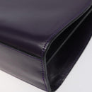 CELINE Hand Bag Leather Purple Gold Auth gh047-15