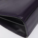 CELINE Hand Bag Leather Purple Gold Auth gh047-16