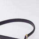 CELINE Hand Bag Leather Purple Gold Auth gh047-8