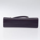 CELINE Hand Bag Leather Purple Gold Auth gh047-5