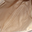 Salvatore Ferragamo Gancini Shoulder Bag Leather Beige Silver Auth gh060-19