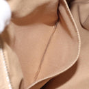 Salvatore Ferragamo Gancini Shoulder Bag Leather Beige Silver Auth gh060-23