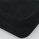 Salvatore Ferragamo Vala Shoulder Bag Suede Navy Gold Auth gh061-15