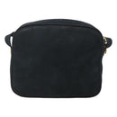 Salvatore Ferragamo Vala Shoulder Bag Suede Navy Gold Auth gh061-2