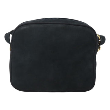 Salvatore Ferragamo Vala Shoulder Bag Suede Navy Gold Auth gh061 - 0