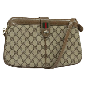 GUCCI GG Supreme Web Sherry Line Bag PVC Beige Red 904 02 043 Auth gh064