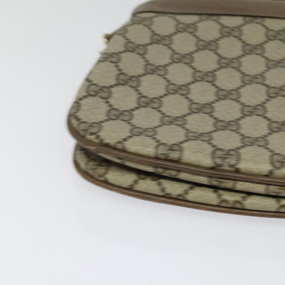 GUCCI GG Supreme Web Sherry Line Bag PVC Beige Red 904 02 043 Auth gh064