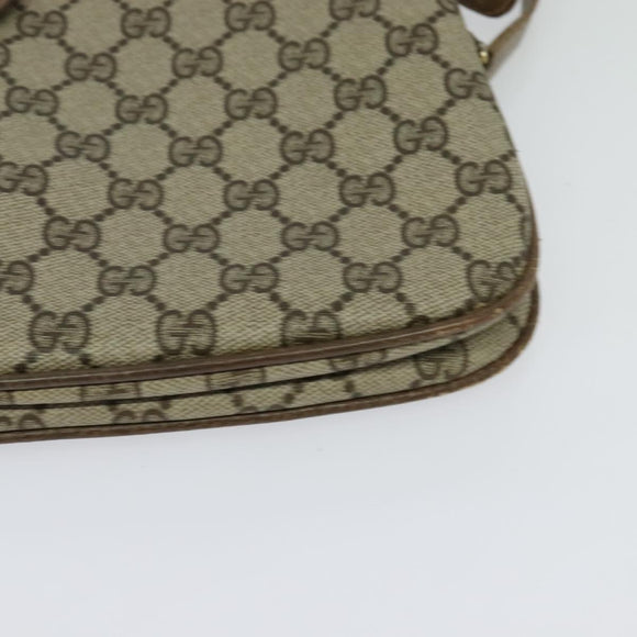 GUCCI GG Supreme Web Sherry Line Bag PVC Beige Red 904 02 043 Auth gh064