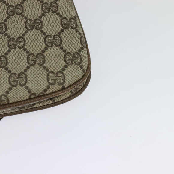 GUCCI GG Supreme Web Sherry Line Bag PVC Beige Red 904 02 043 Auth gh064