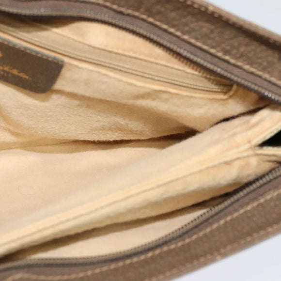 GUCCI GG Supreme Web Sherry Line Bag PVC Beige Red 904 02 043 Auth gh064