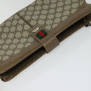GUCCI GG Supreme Web Sherry Line Bag PVC Beige Red 904 02 043 Auth gh064-6