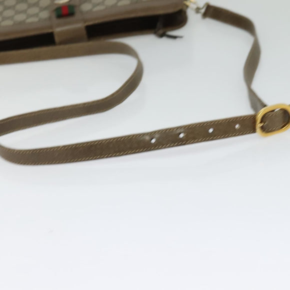 GUCCI GG Supreme Web Sherry Line Bag PVC Beige Red 904 02 043 Auth gh064