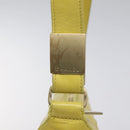 CHANEL Choco Bar COCO Mark Shoulder Bag Lamb Skin Yellow CC Auth gh066-9