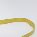 CHANEL Choco Bar COCO Mark Shoulder Bag Lamb Skin Yellow CC Auth gh066-14