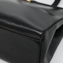 Salvatore Ferragamo Tote Bag Leather Embossed Black Gold Auth gh067-9