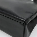 Salvatore Ferragamo Tote Bag Leather Embossed Black Gold Auth gh067-15