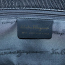 Salvatore Ferragamo Tote Bag Leather Embossed Black Gold Auth gh067-12