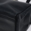 Salvatore Ferragamo Tote Bag Leather Embossed Navy Gold Auth gh069-9