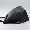 Salvatore Ferragamo Tote Bag Leather Embossed Navy Gold Auth gh069-5