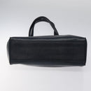 Salvatore Ferragamo Tote Bag Leather Embossed Navy Gold Auth gh069-9