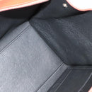 CELINE Trapeze Medium Hand Bag Suede Leather 2way Red Silver Auth gh084-18