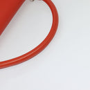 CELINE Trapeze Medium Hand Bag Suede Leather 2way Red Silver Auth gh084-7