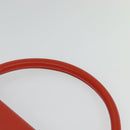 CELINE Trapeze Medium Hand Bag Suede Leather 2way Red Silver Auth gh084-8