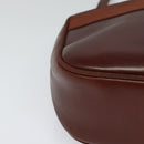 Salvatore Ferragamo Vala Shoulder Bag Leather Brown Gold Auth gh091-10