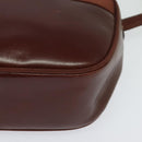 Salvatore Ferragamo Vala Shoulder Bag Leather Brown Gold Auth gh091-11