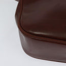 Salvatore Ferragamo Vala Shoulder Bag Leather Brown Gold Auth gh091-12