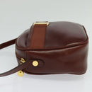 Salvatore Ferragamo Vala Shoulder Bag Leather Brown Gold Auth gh091-4