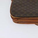 CELINE Macadam Canvas Shoulder Bag PVC Leather Brown Gold Auth gh093-16