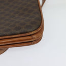 CELINE Macadam Canvas Shoulder Bag PVC Leather Brown Gold Auth gh093-17