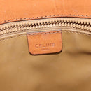 CELINE Macadam Canvas Shoulder Bag PVC Leather Brown Gold Auth gh093-18