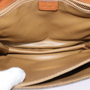 CELINE Macadam Canvas Shoulder Bag PVC Leather Brown Gold Auth gh093-11