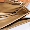 CELINE Macadam Canvas Shoulder Bag PVC Leather Brown Gold Auth gh093-19