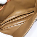 CELINE Macadam Canvas Shoulder Bag PVC Leather Brown Gold Auth gh093-21