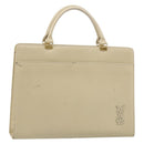 SAINT LAURENT Hand Bag Leather Gold Beige Auth gh097A-1