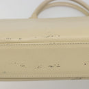 SAINT LAURENT Hand Bag Leather Gold Beige Auth gh097A-11