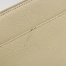 SAINT LAURENT Hand Bag Leather Gold Beige Auth gh097A-16
