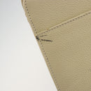 SAINT LAURENT Hand Bag Leather Gold Beige Auth gh097A-17