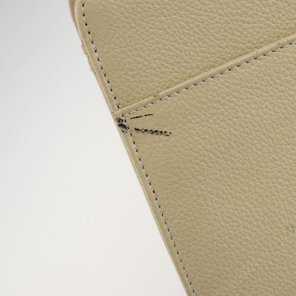 SAINT LAURENT Hand Bag Leather Gold Beige Auth gh097A